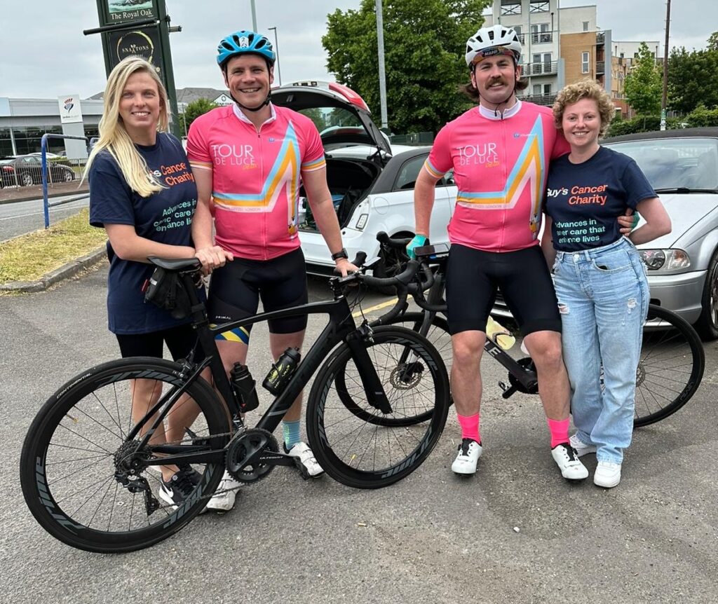 Image of Toby, Lucie and friends cycling the Tour de Luce