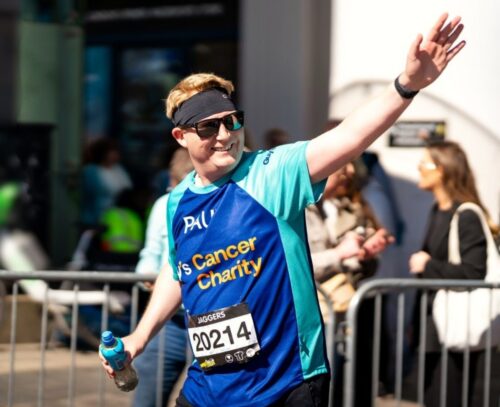 Man running Brighton Marathon, he